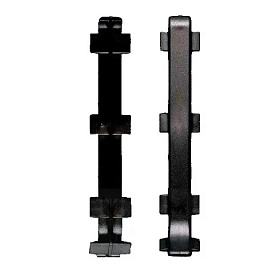 Соединитель Русский профиль из алюминия для алюминиевого плинтуса 60мм, черный матовый